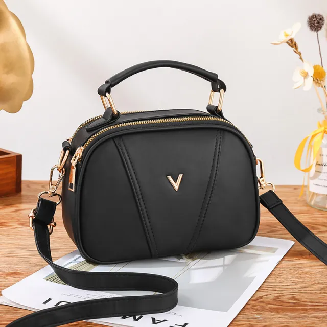 Fashion simple small round bag Black - Shop at LoveMi