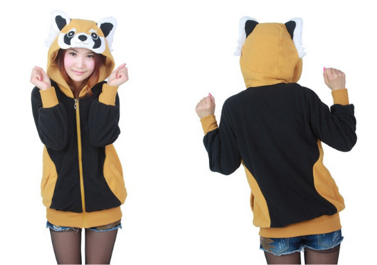Hooded long-sleeved loose student sweater