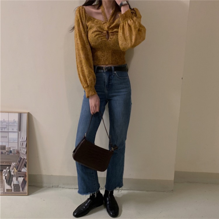 Ladies vintage print shirt