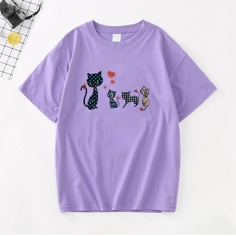 Cotton summer women's T-shirt