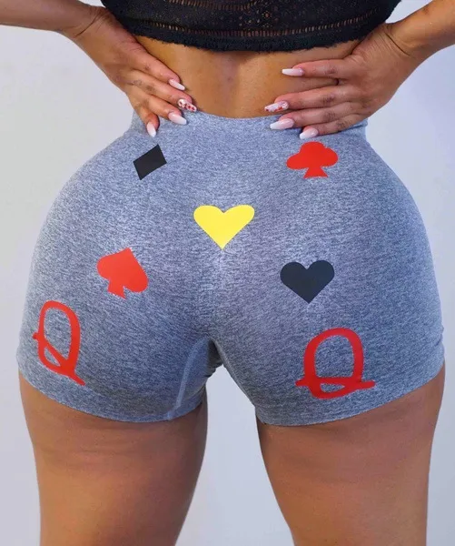 High-waisted shorts for exercise - Grey