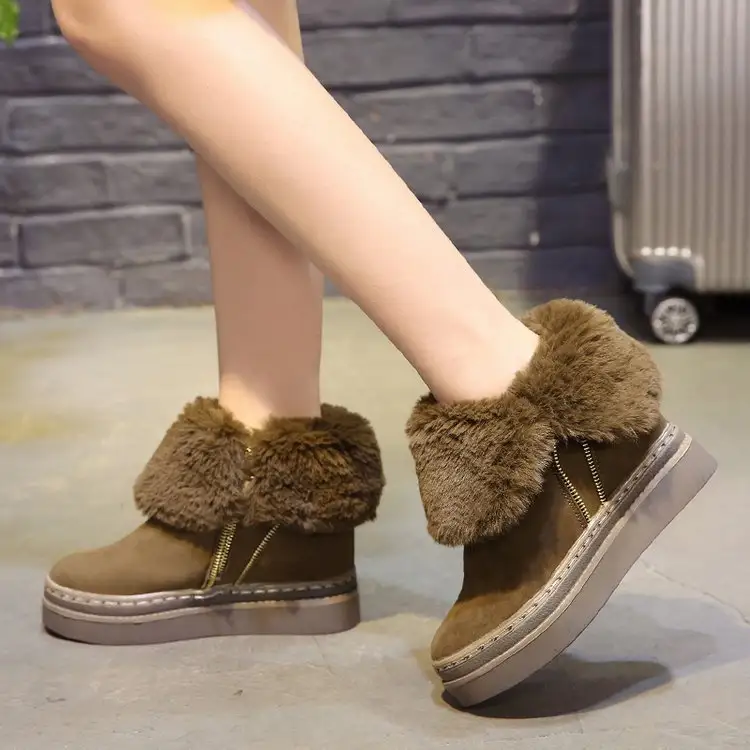 Inner height and velvet warm snow boots