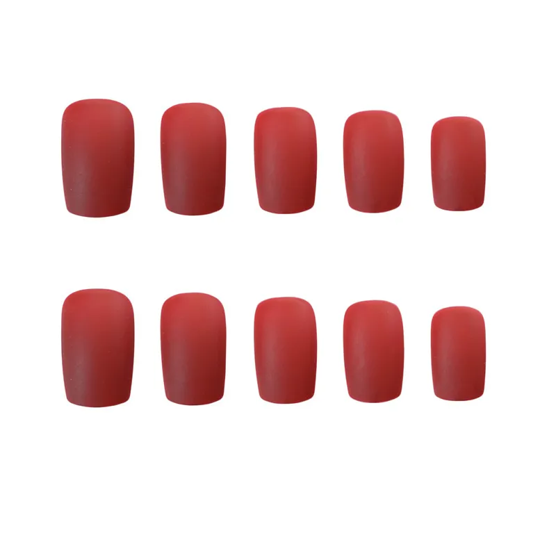 Finished manicure with false nails - Red