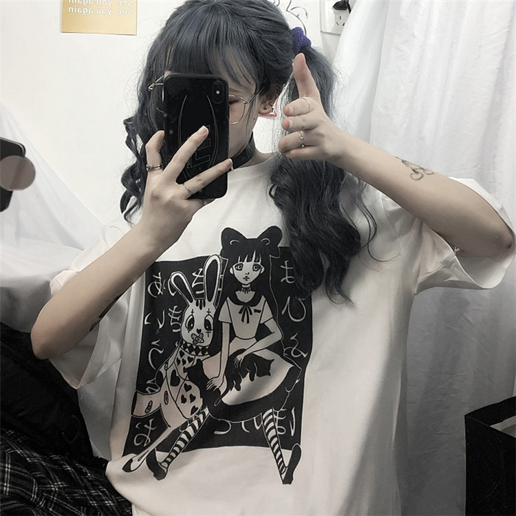 Japanese retro women's T-shirt