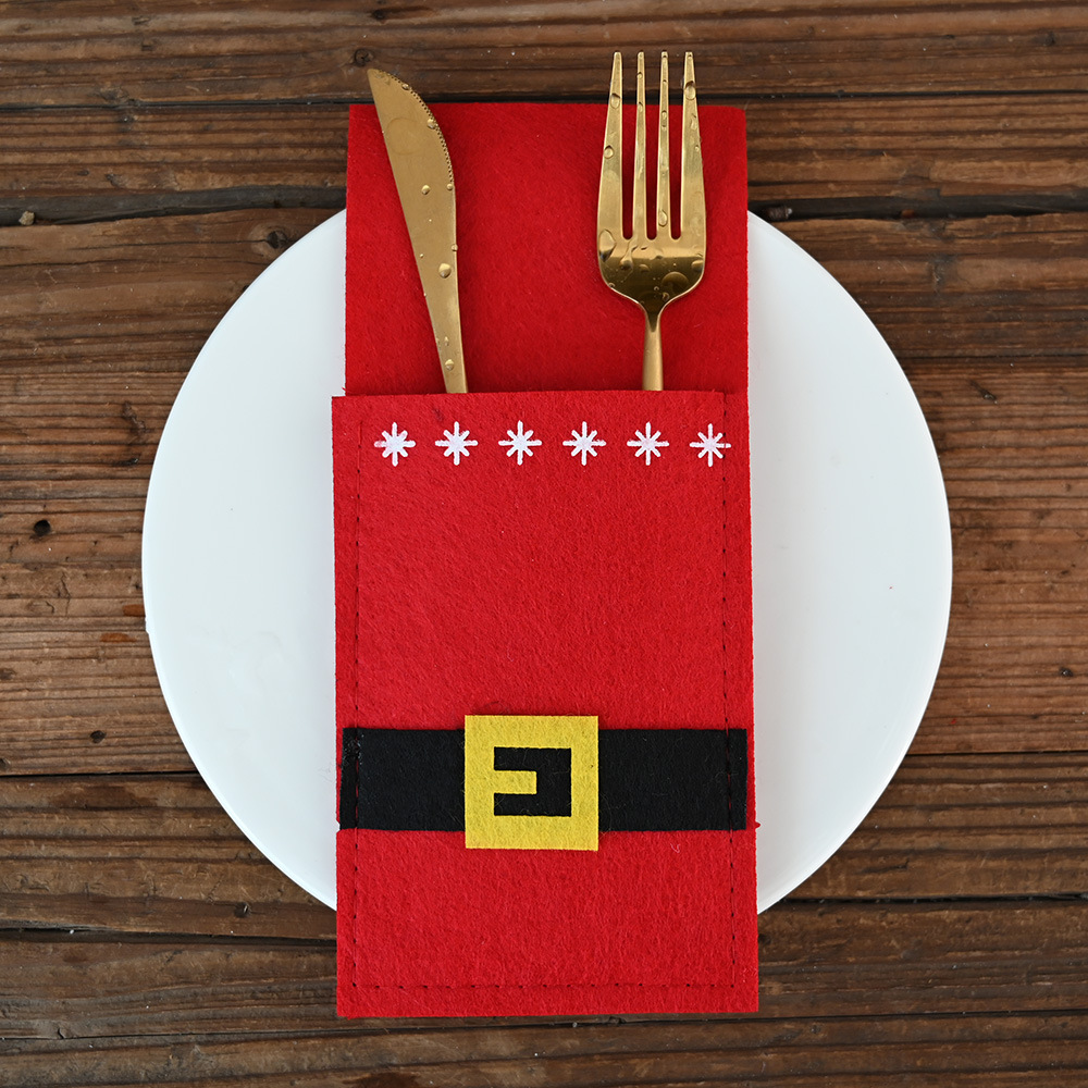 Christmas decoration tableware set bag