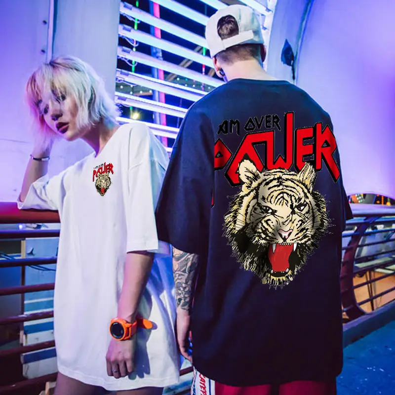 Tiger head print short sleeve