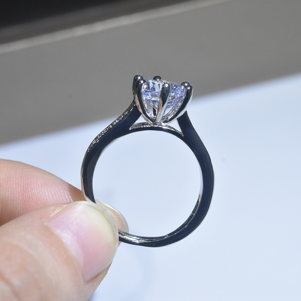Simulation Moissan Diamond Ring