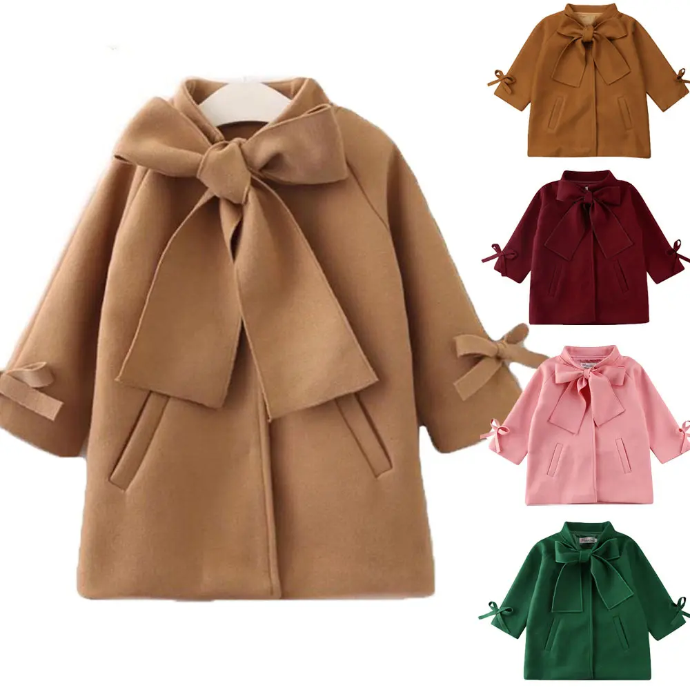 Girls Long Woolen Coat