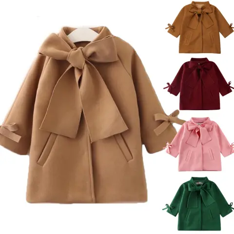 Girls Long Woolen Coat