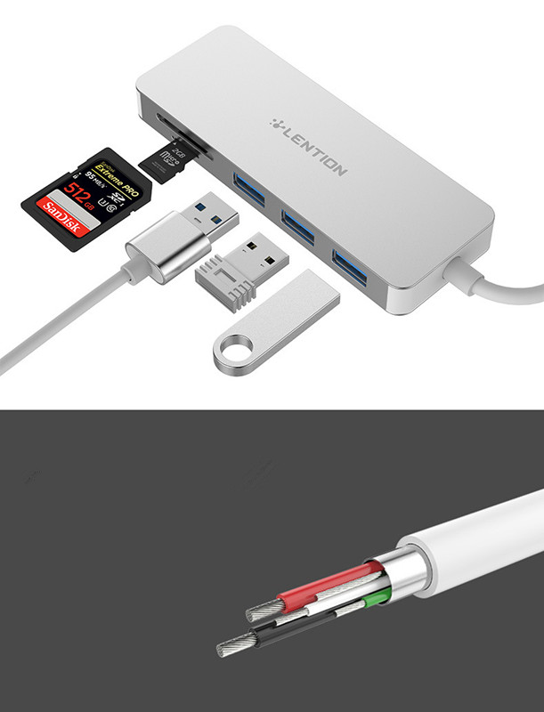Usb3.0 HUB multi-function card reader 3