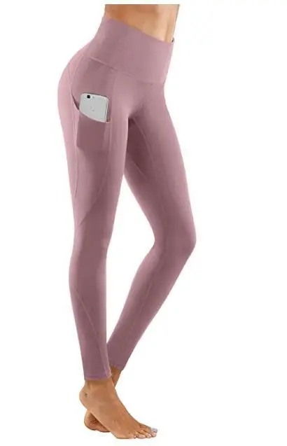 High waisted waist Yoga Pants Pink - Shop at LoveMi