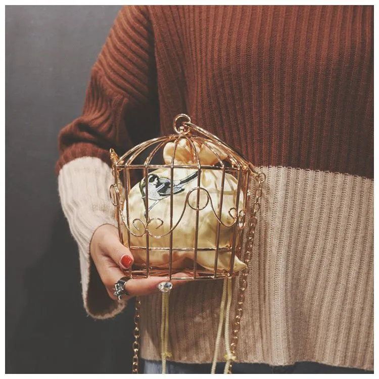 Handbag birdcage shoulder bag - Gold