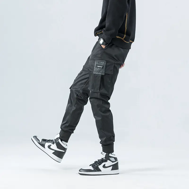 Drawstring casual overalls