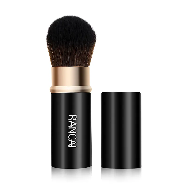 Single mini retractable makeup brush - Black