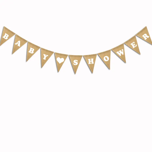 Party decoration linen pennants White - Shop at LoveMi