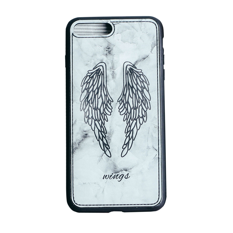 Compatible with Apple , Angel wings marble pattern phone case