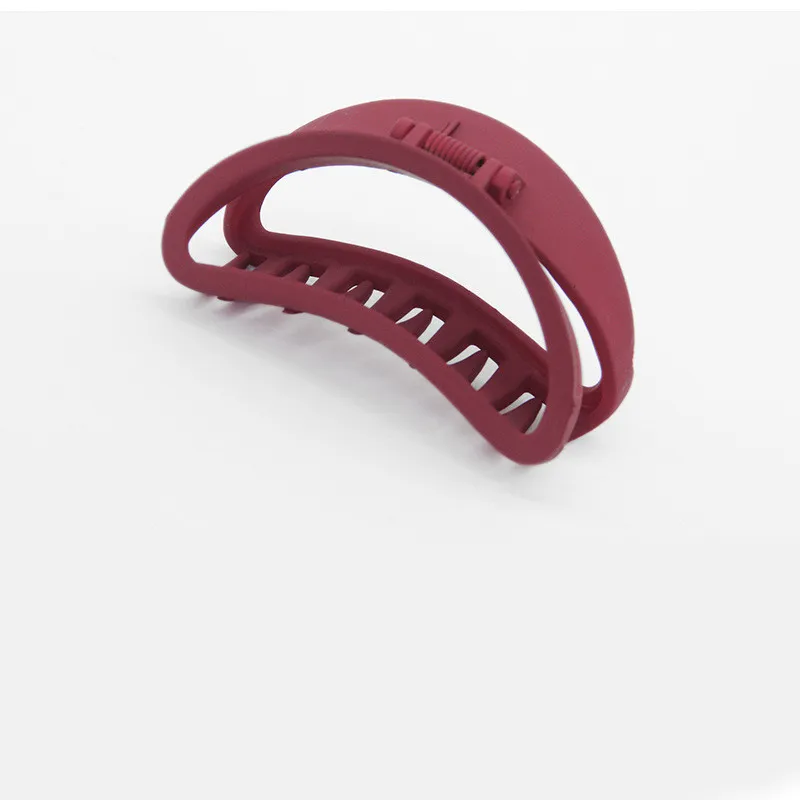 Acrylic frosted hair gripping clip paw hair clip - 6 Wine Red