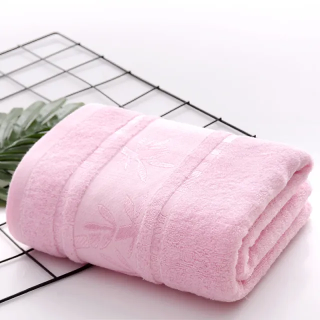 Bamboo Cellulose Jacquard Bath Towel Pink - Shop at LoveMi
