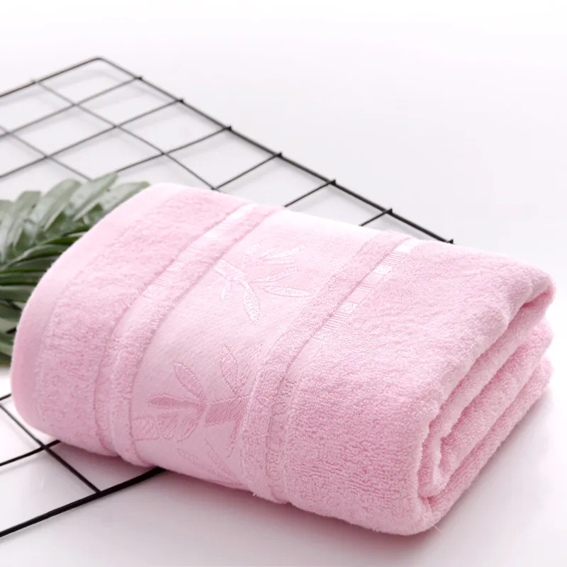 Bamboo Cellulose Jacquard Bath Towel - Pink