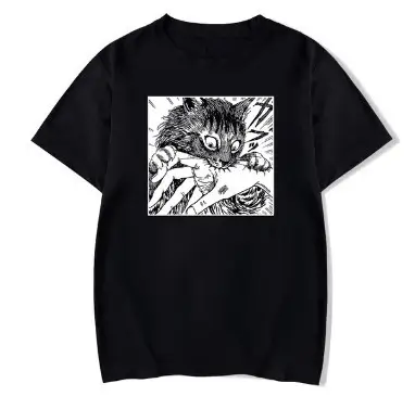 Thriller cat pullover short sleeve