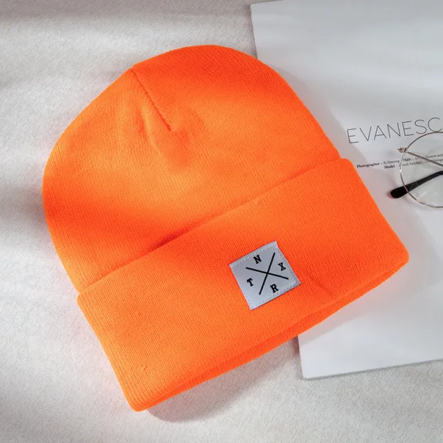 Ladies all match knitted wool hat Bright Orange - Shop at LoveMi