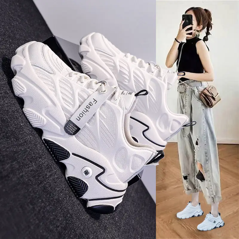 Women's sneakers with thick soles