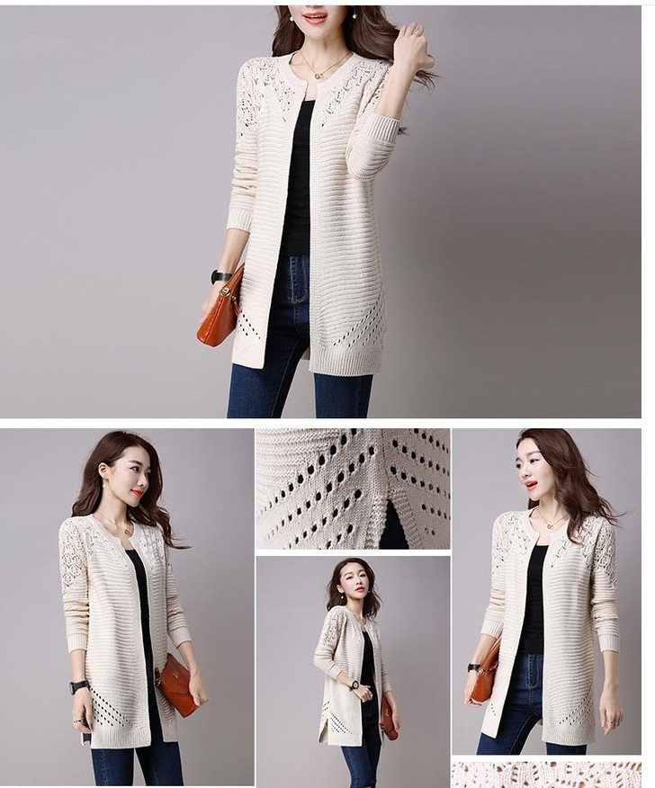 Hollow sweater knit sweater