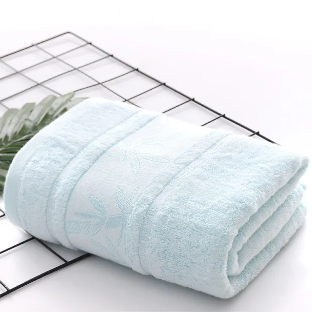 Bamboo Cellulose Jacquard Bath Towel Blue - Shop at LoveMi