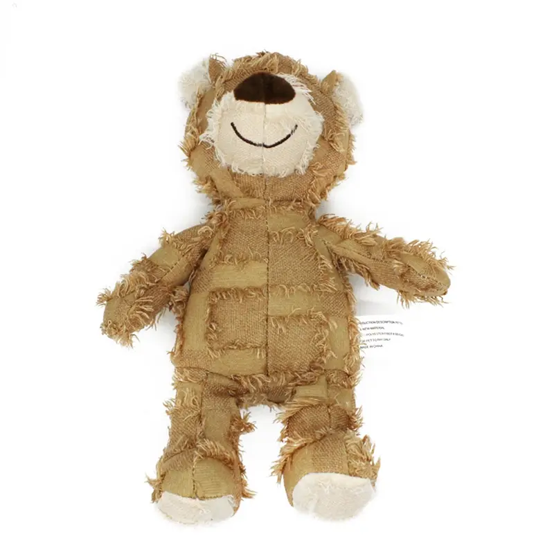 Cute Pet Dog Cat Plush Squeak Sound Dog Toys Bear Shape Pet Dogs Bite Resistant