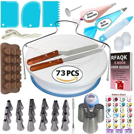 Cake turntable decoration decorating mouth set