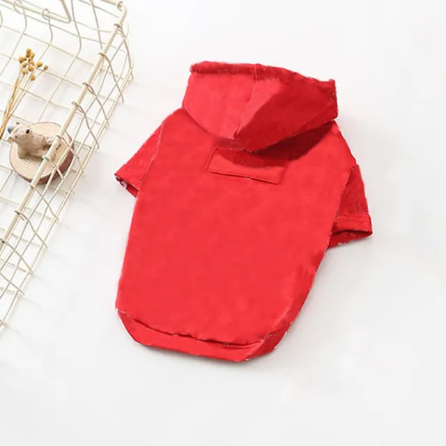 Pure cotton stretch puppy pet clothes Red - Shop at LoveMi
