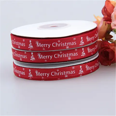 Christmas Ribbon 1CM Threaded Small Roll