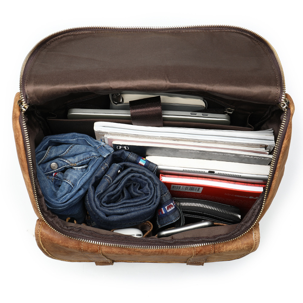 First layer cowhide men's backpack