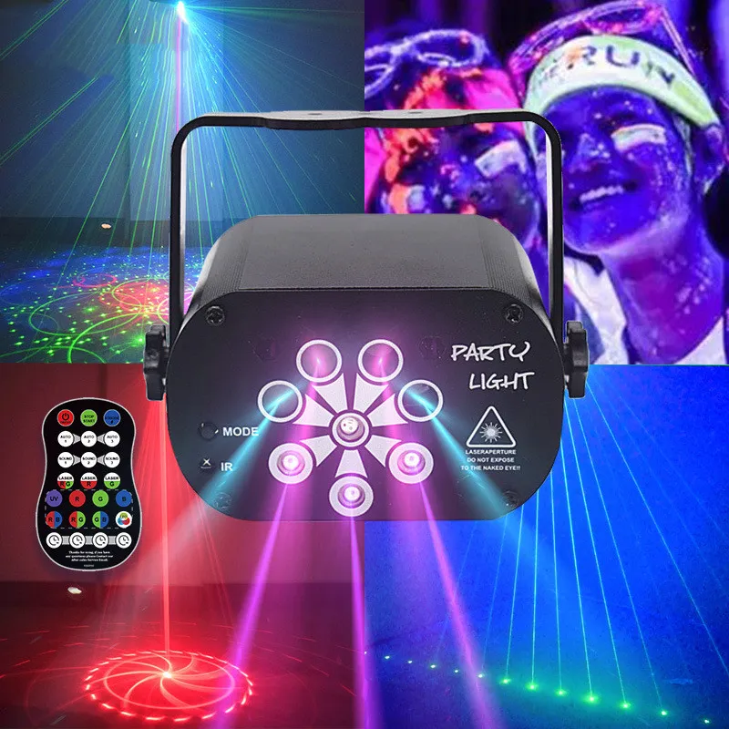 New LED Stage Light Laser Projector Disco Lamp With Voice Control Sound Party Lights For Home DJ Laser Show Party Lamp – image 3