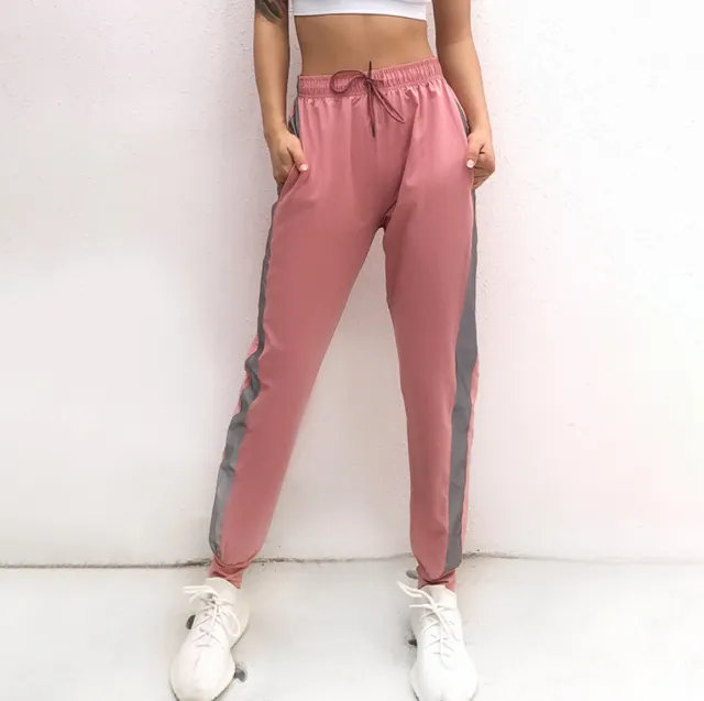 Side reflective night vision sweatpants Pink - Shop at LoveMi