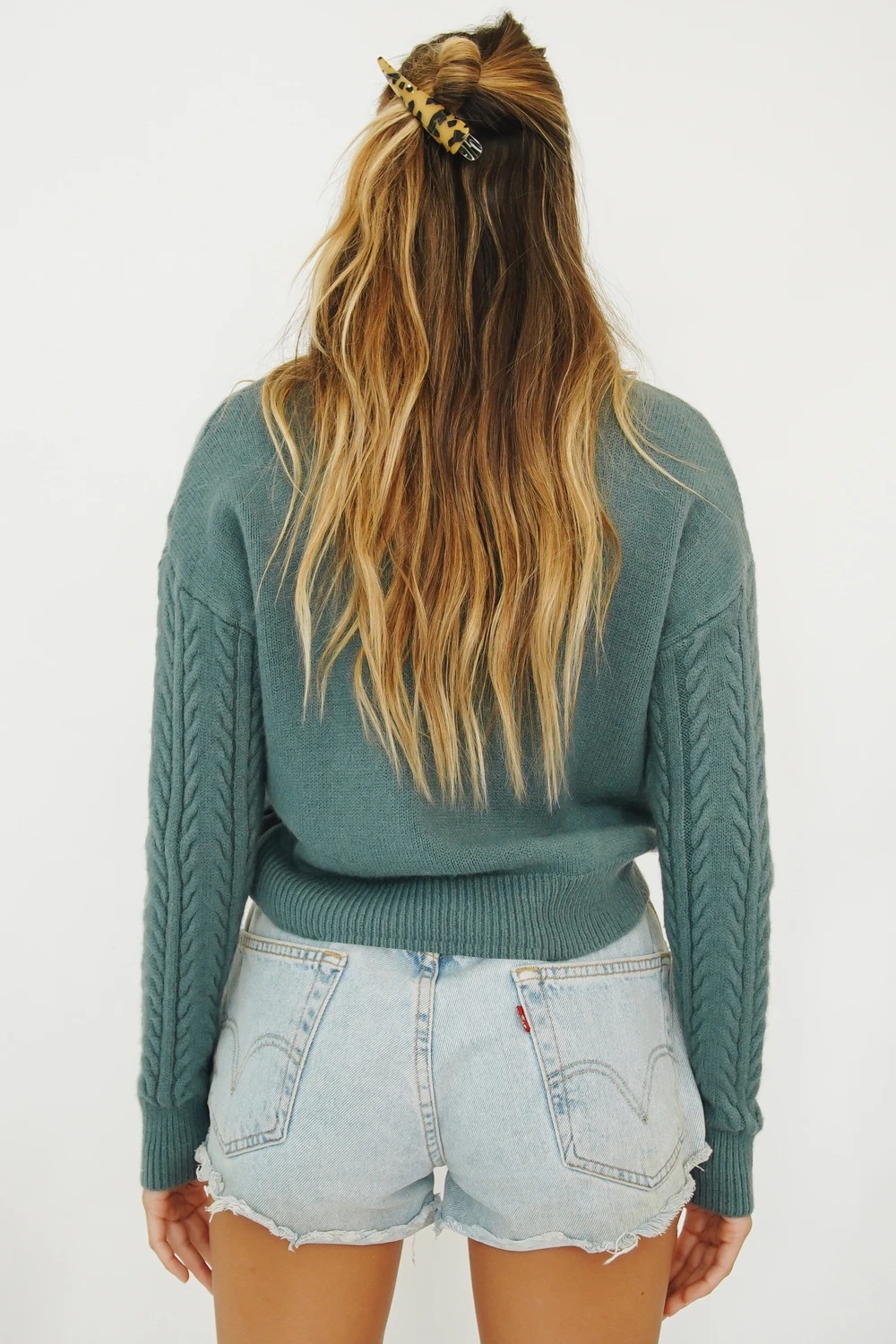 Simplee O-neck knitted women pullover sweater Autumn winter