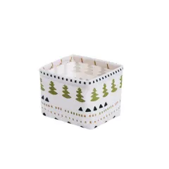 Household fabric storage basket - Green Tree - View 1