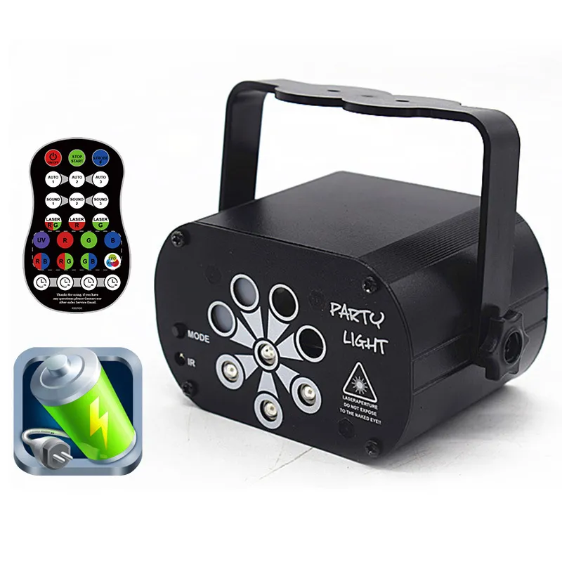 New LED Stage Light Laser Projector Disco Lamp With Voice Control Sound Party Lights For Home DJ Laser Show Party Lamp – image 5