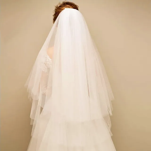 Bridal Wedding Fashionable And Elegant Veil Milky - Shop at LoveMi