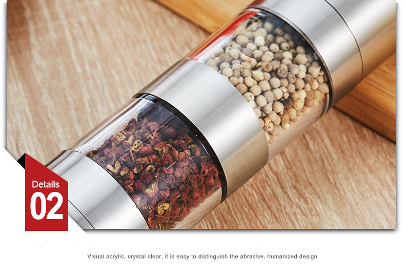 Multi-Layers Stainless Steel Pepper Mill Shaker Salt and Peper Grinder