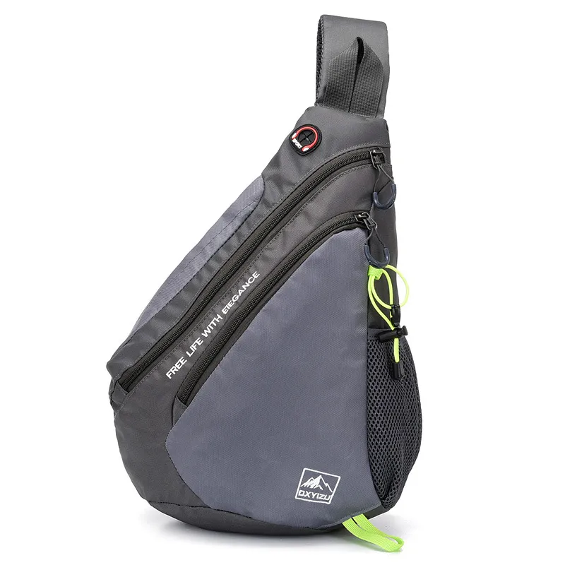 chest bag large waterproof cross-body men women backpack - Grey