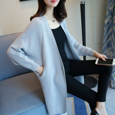 Bat shirt mid-length sweater women's jacket