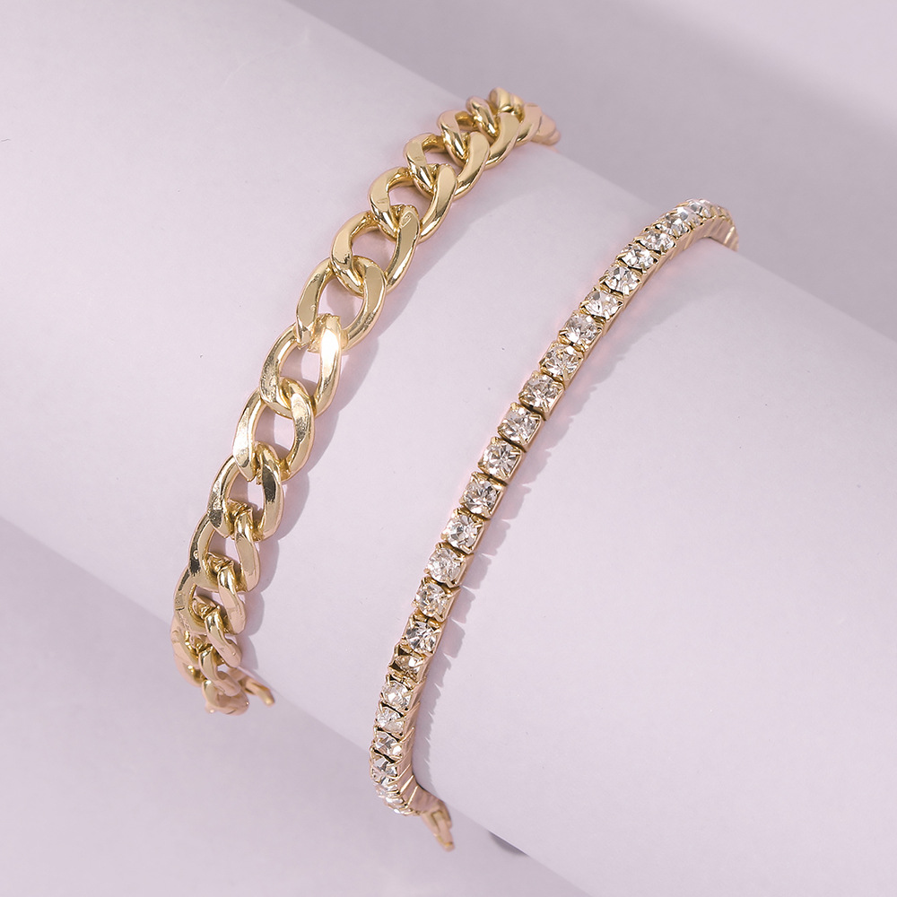 Women's exaggerated alloy thick bracelet