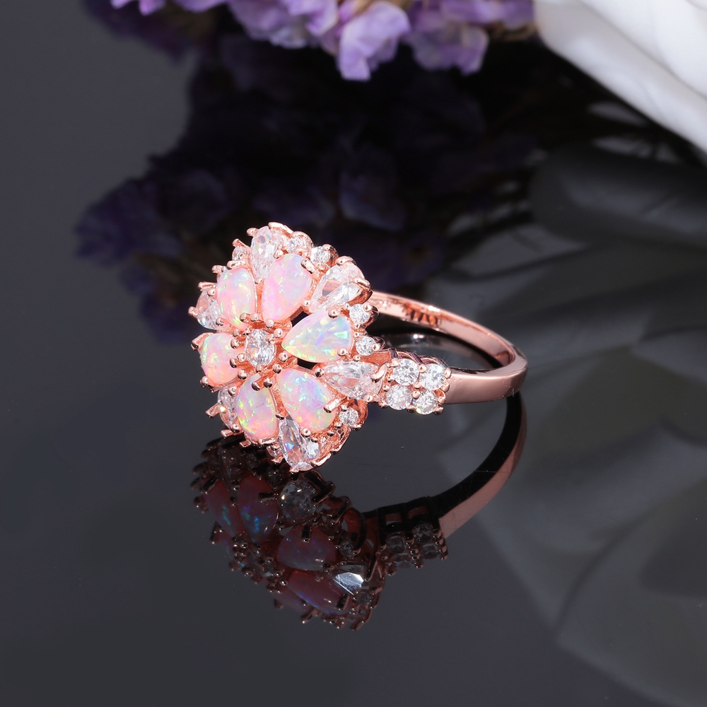 Pink Orpel Flower Ring