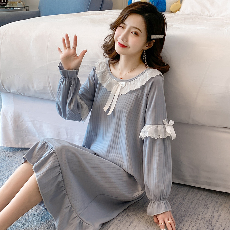 Title 6, Cotton long sleeved cute nightdress