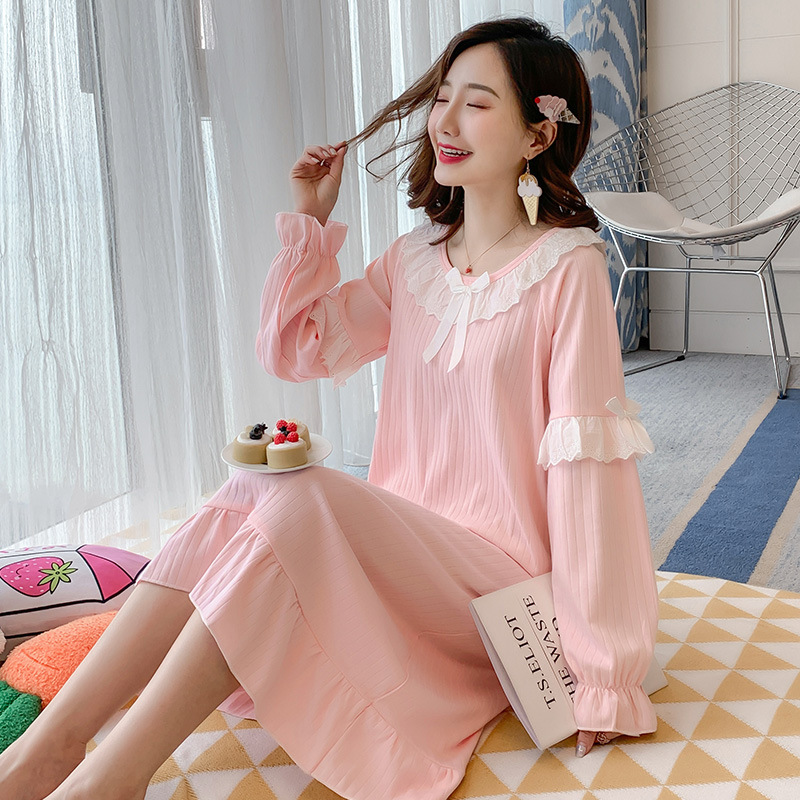 Title 7, Cotton long sleeved cute nightdress