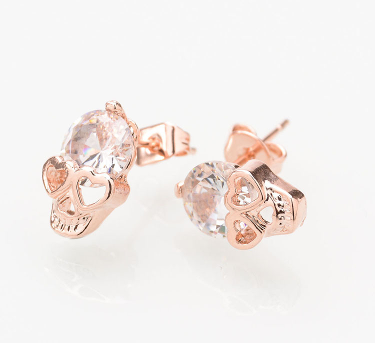 Alloy skull earrings