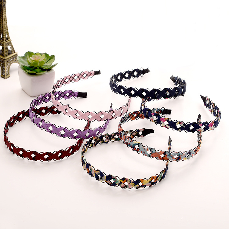 Hollow chiffon woven headband Random Floral - Shop at LoveMi