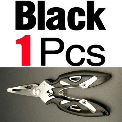 Stainless steel curved fishing pliers (Blue)