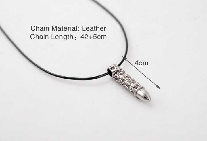 Bullet head skull necklace pendant